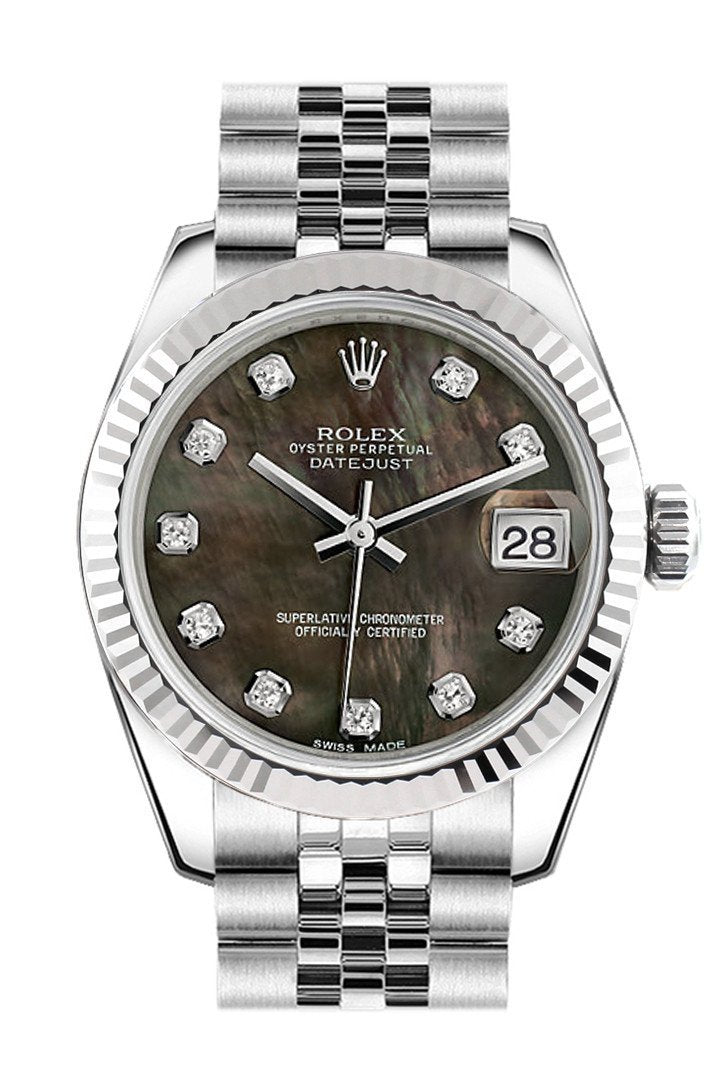 rolex black mother of pearl dial