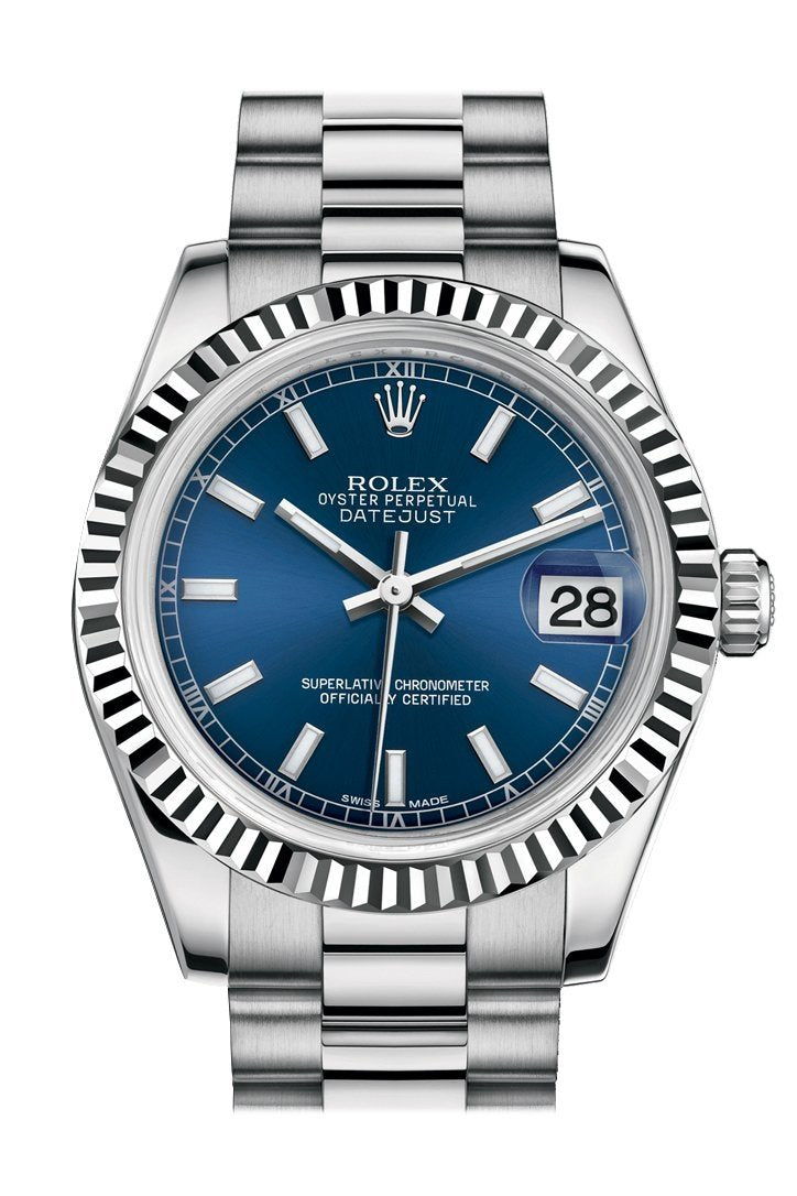 blue face datejust