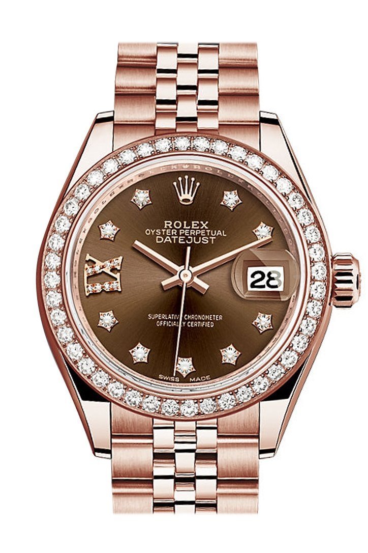 rolex datejust chocolate diamonds