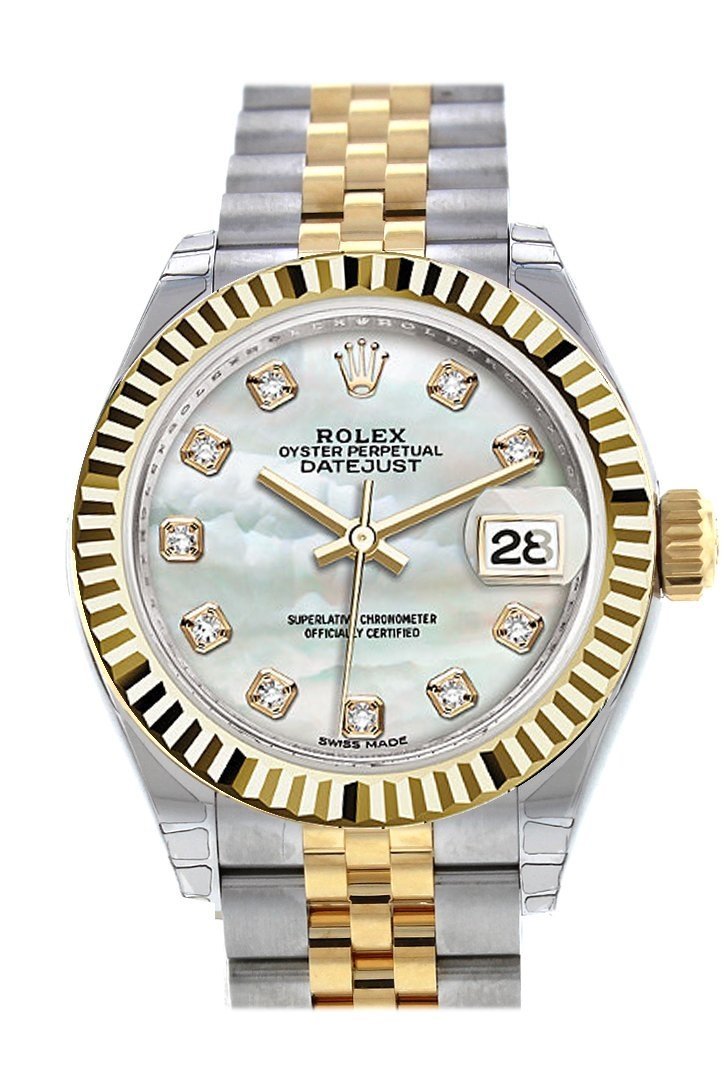 ladies rolex pearl face