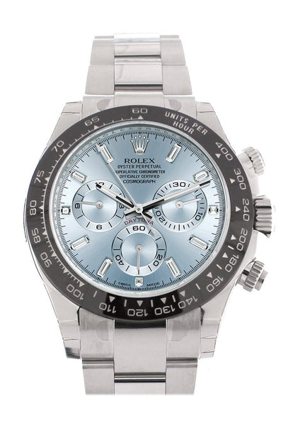 rolex cosmograph daytona oyster 40 mm silver with blue dial