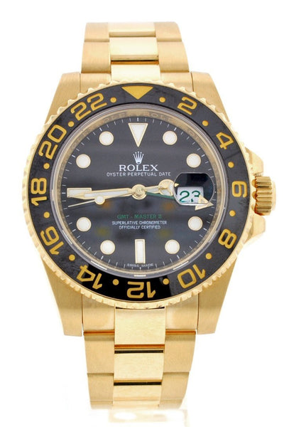 rolex gmt black and gold