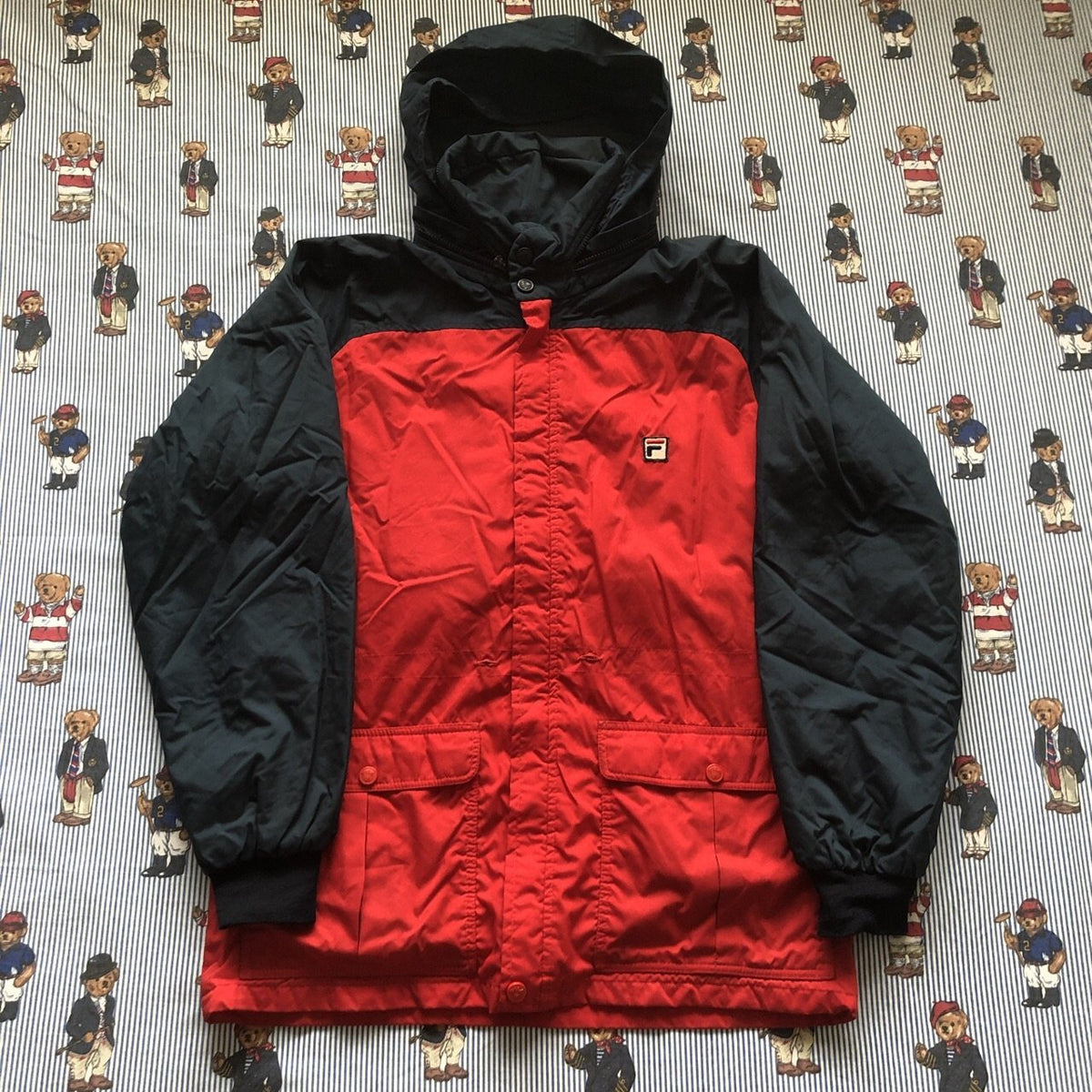 Vintage 90s Navy & Red Fila Jacket (L) DISTINCT -