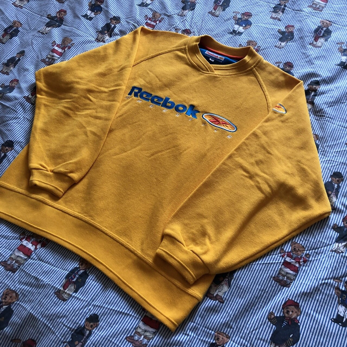 yellow reebok sweatshirt