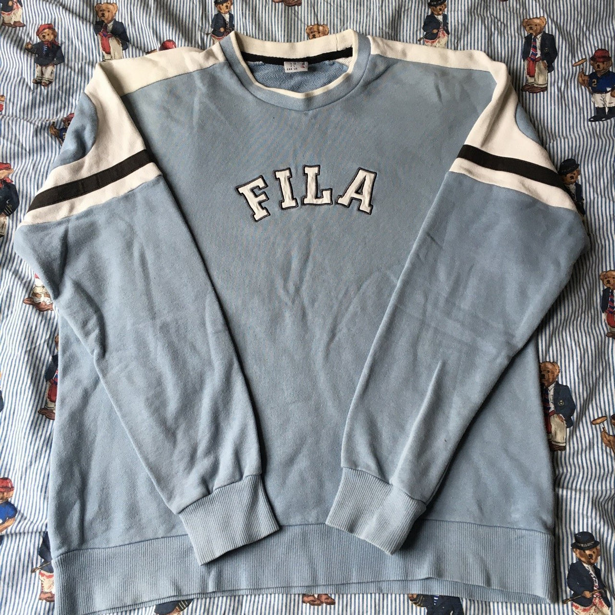 baby blue fila sweatshirt