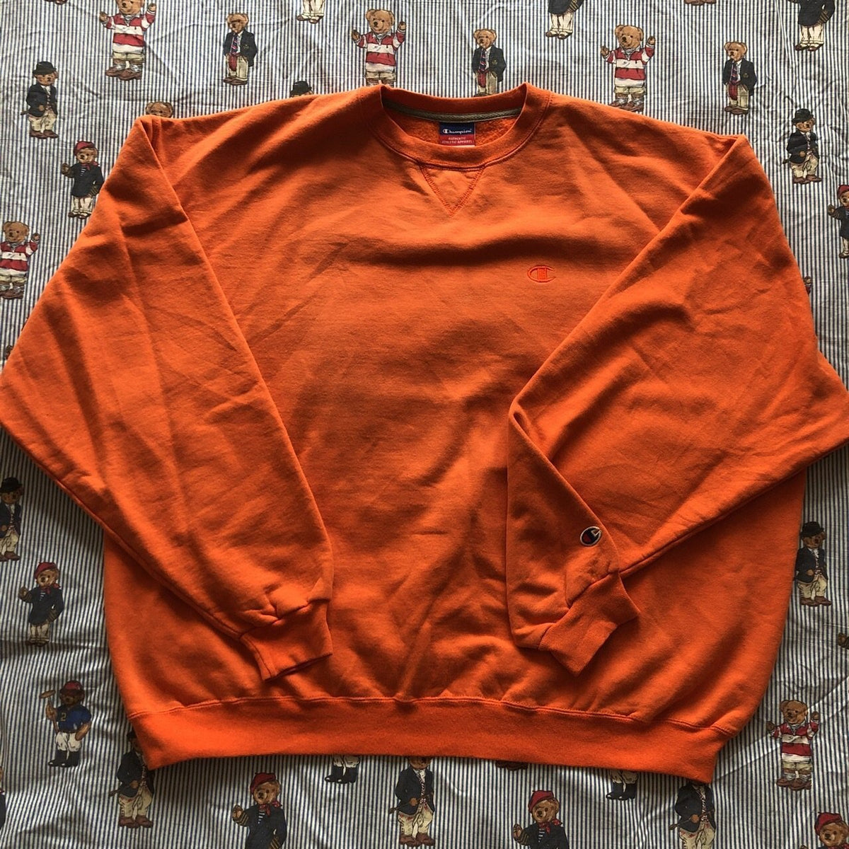 vintage orange champion sweatshirt