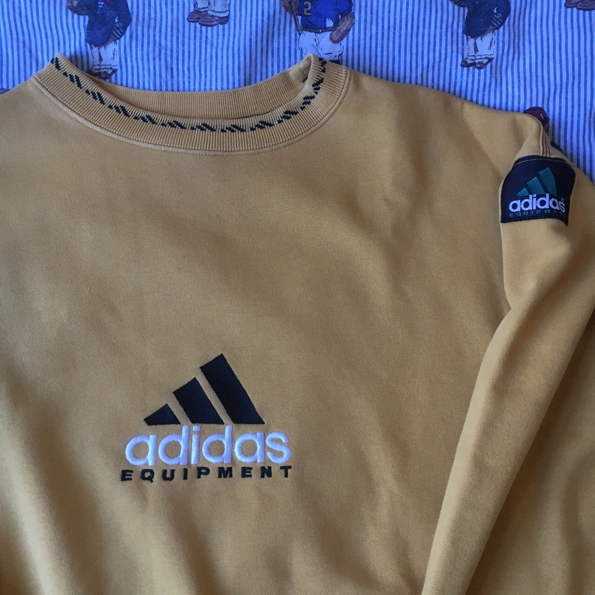adidas equipment yellow sweatshirt