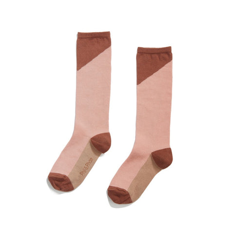 Phil & Phae Knee Socks Russet / Dusty Blush