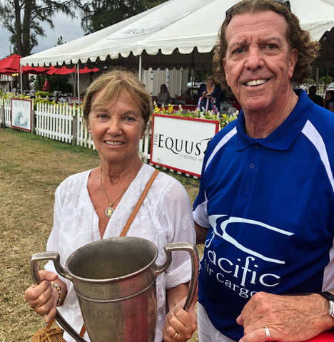 Mariana Cavanagh Presents Trophy to Hawaii Polo Life Team 