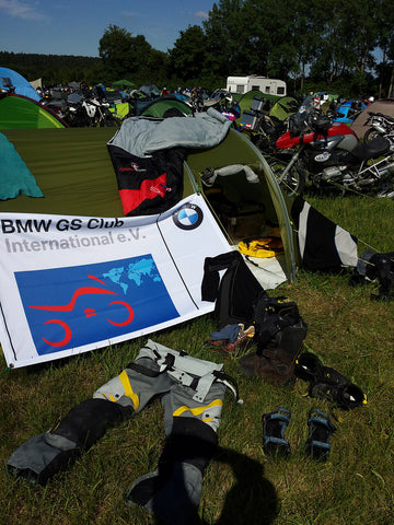 BMW Gs club mit Grüezi bag Schlafsack