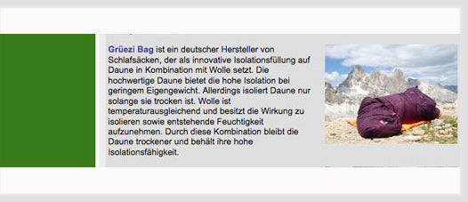 DAV Koeln Newsletter Jan 2019-Biopod DownWool Subzero 175 von gruezi bag