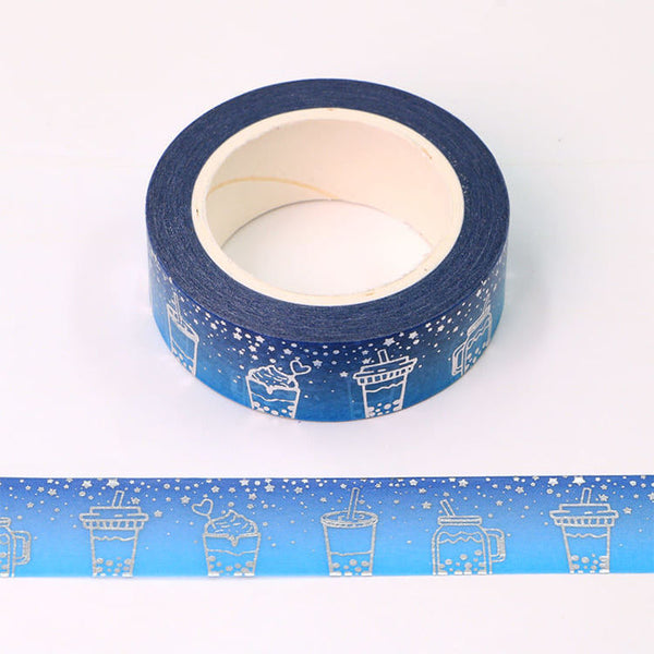 Australië tentoonstelling Souvenir Blue with Foil Bubble Tea Washi Tape – Pretty Packages