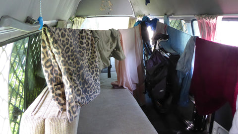 Shockloc Travel / Camping Clothesline / Washing Line is great for inside the van or house on those rainy days