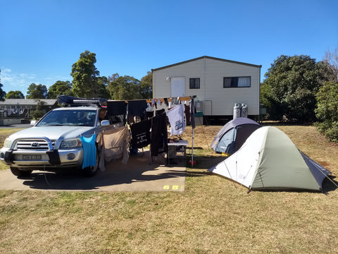 Shockloc Travel / Camping Clothesline / Washing Line is so quick & easy to attach to any object