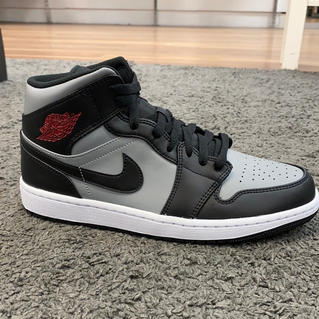 smoke grey jordan 1 red laces