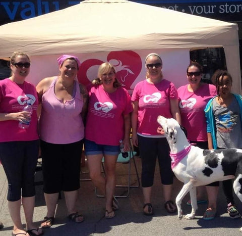 The ladies behind Dames Saving Danes, at a fundraiser in Ottawa.