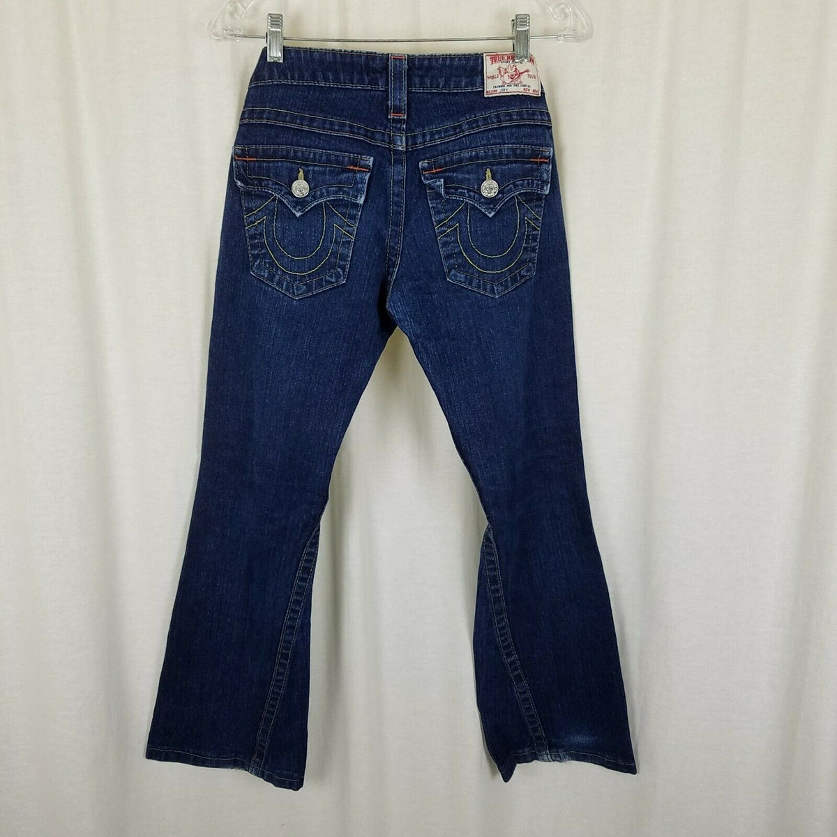 True Religion Brand Joey Flare Jeans Horseshoe Button Flap Pocket Wome –  Mainely Bargains