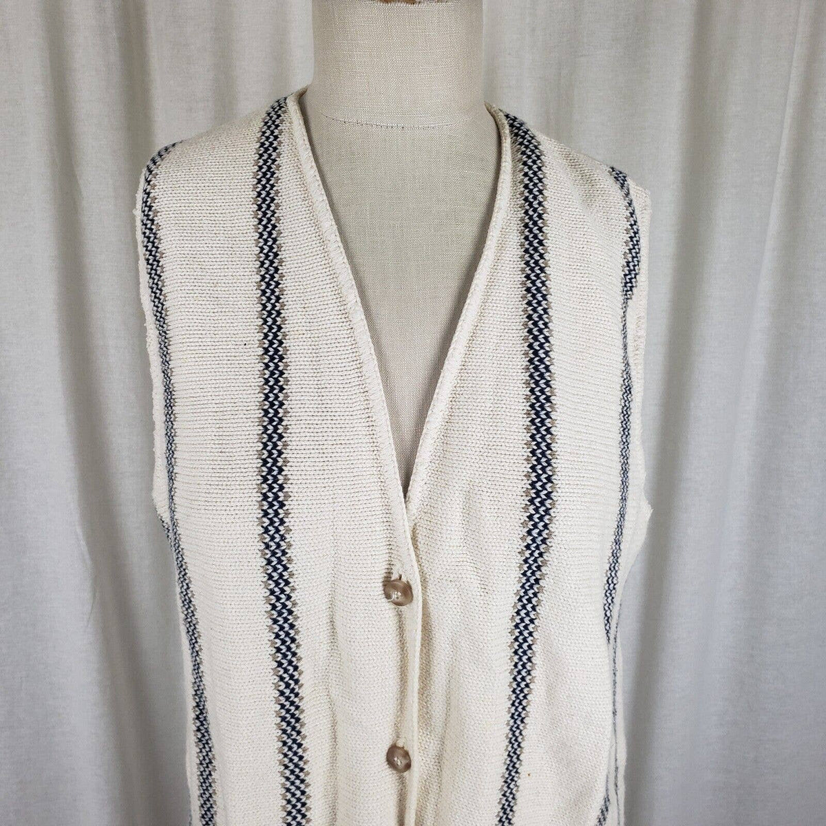 いラインアップ 新品 PERVERZE Cardigan Slip Knit Border Knit Vest