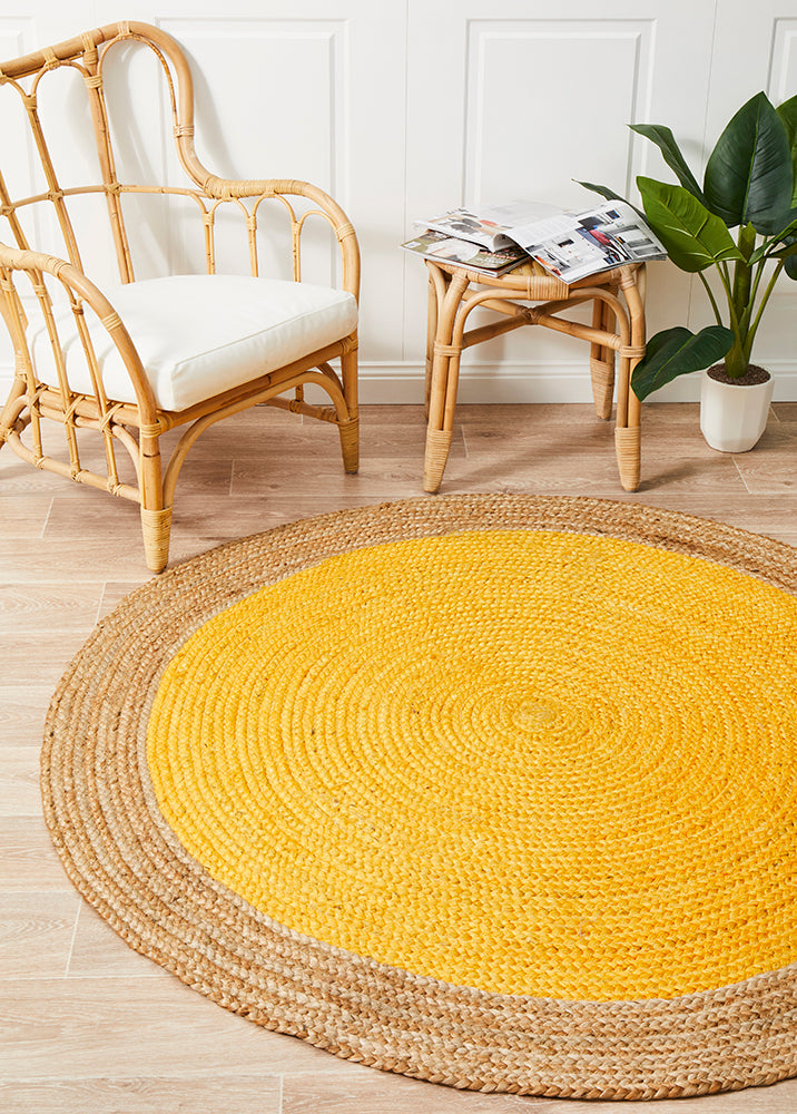 Modern Yellow Carpet with Simple Decor