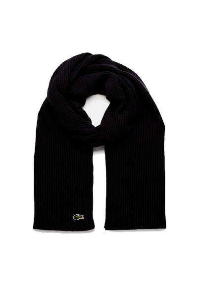 Lacoste Wool Scarf Black –