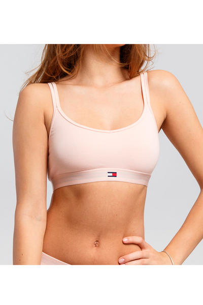 Tommy Women Flag Logo Bralette Pink – Luxivo