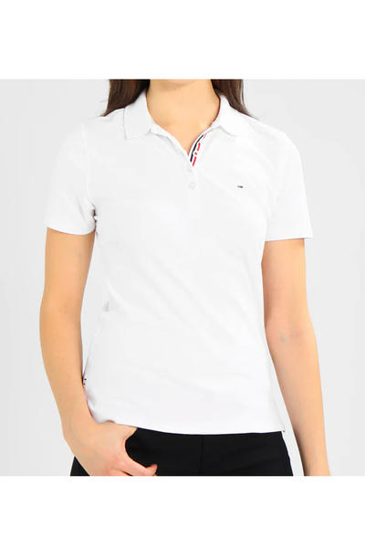 Tommy Women S/S Polo White Luxivo