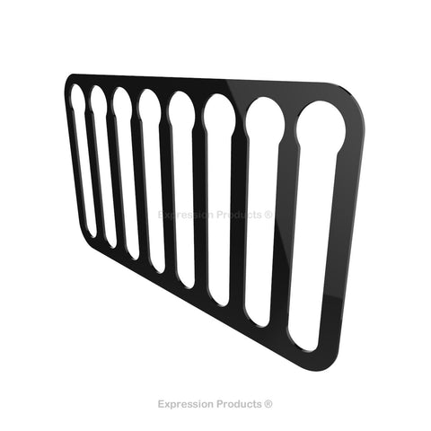 Magnetic Nespresso Original Line Coffee Pod Holder, shown in black with magnetic strips