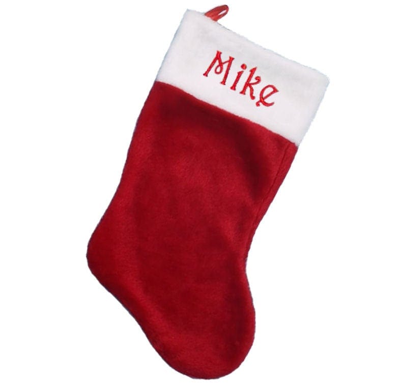 Traditional Stocking Red and White Stocking Christmas Stocking 