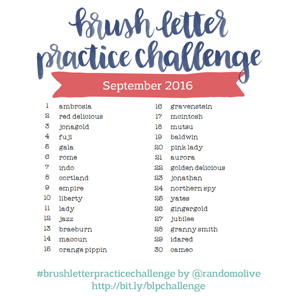 Brush Letter Practice Challenge - bit.ly/blpchallenge
