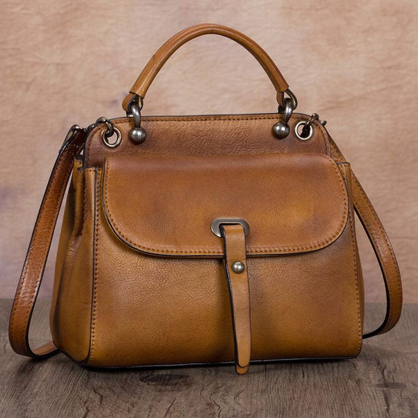 Small Leather Satchel Vintage Style Women&#39;s Satchel Handbags – Evergiftz