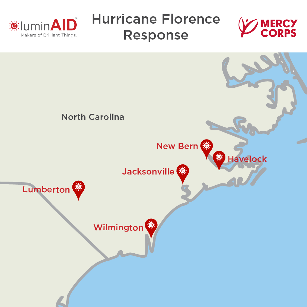 Hurricane Florence Response Distribution Map