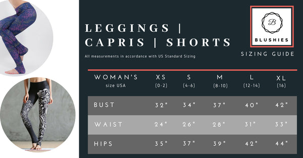 Leggings Size Chart