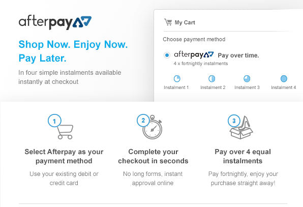 Buy Now Pay Later with Afterpay