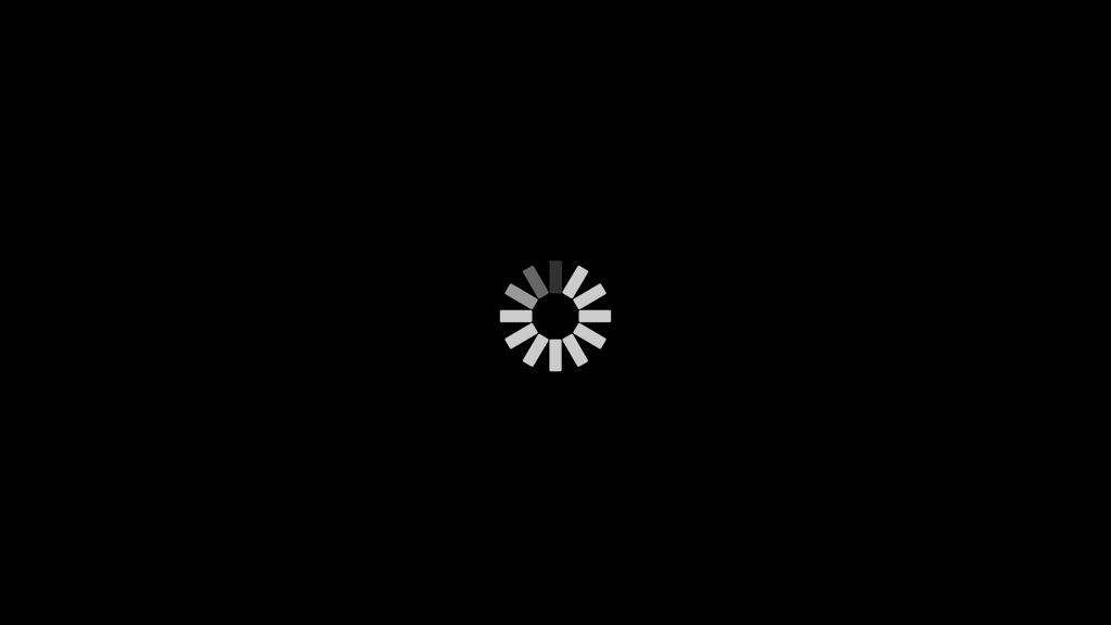 Gif of a white loading circle in front of a black background.