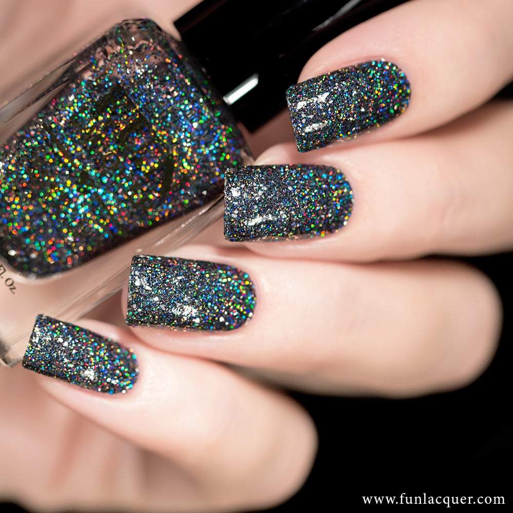 in the Rainbow Holographic Glitter Nail Polish F.U.N LACQUER