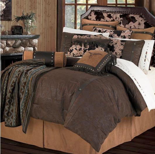 Cowgirl Kim Caldwell Faux Tooled Leather Comforter Set