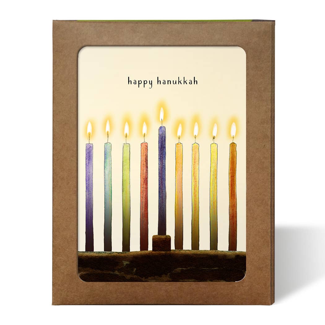 Hanukkah Candles, Set of 8 Cards