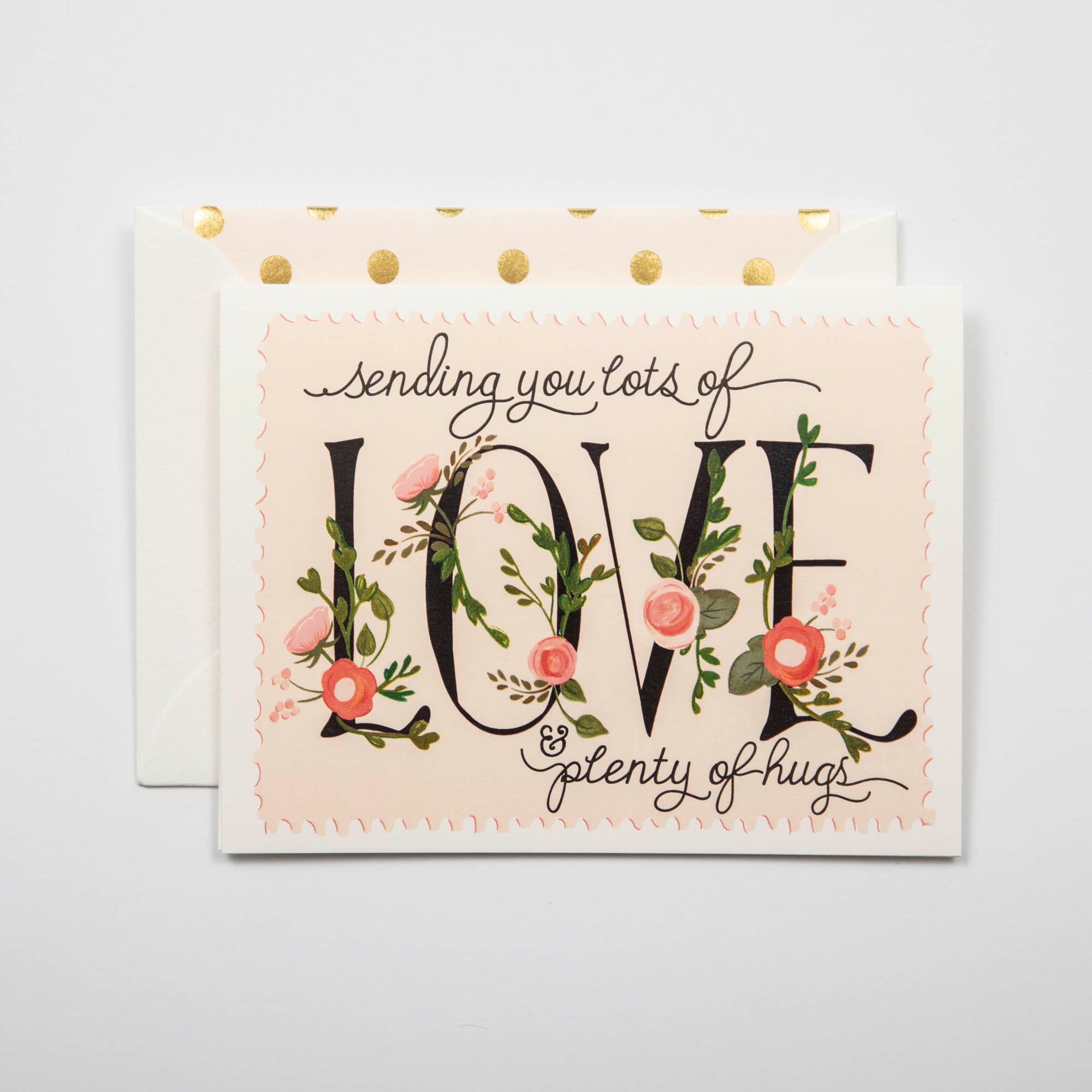 Sending You Lots of Love  Bright Greeting Cards By Radical Hearts Print Lab