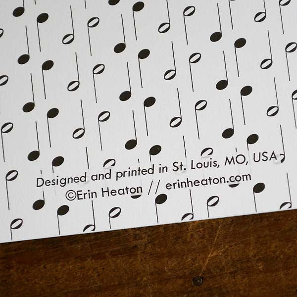 Cat Music Note Greeting Card