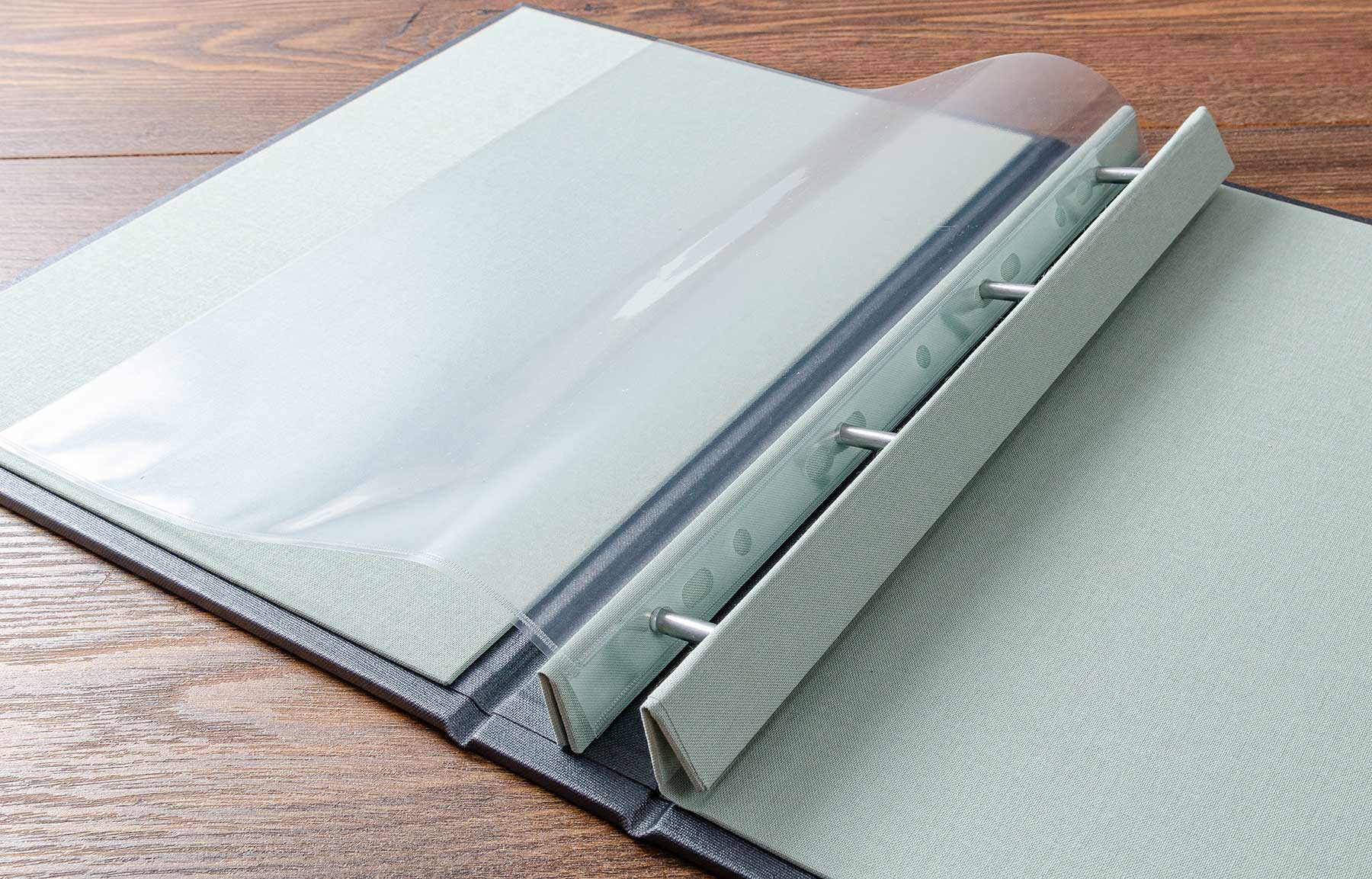 case portfolio book with plastic page protector