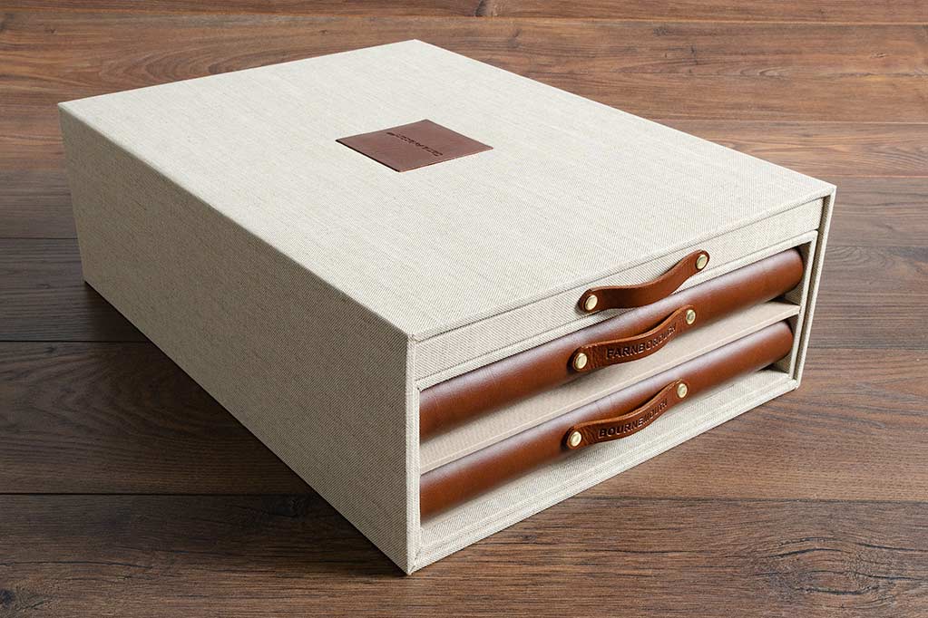 commercial bid presentation box and leather portfolios