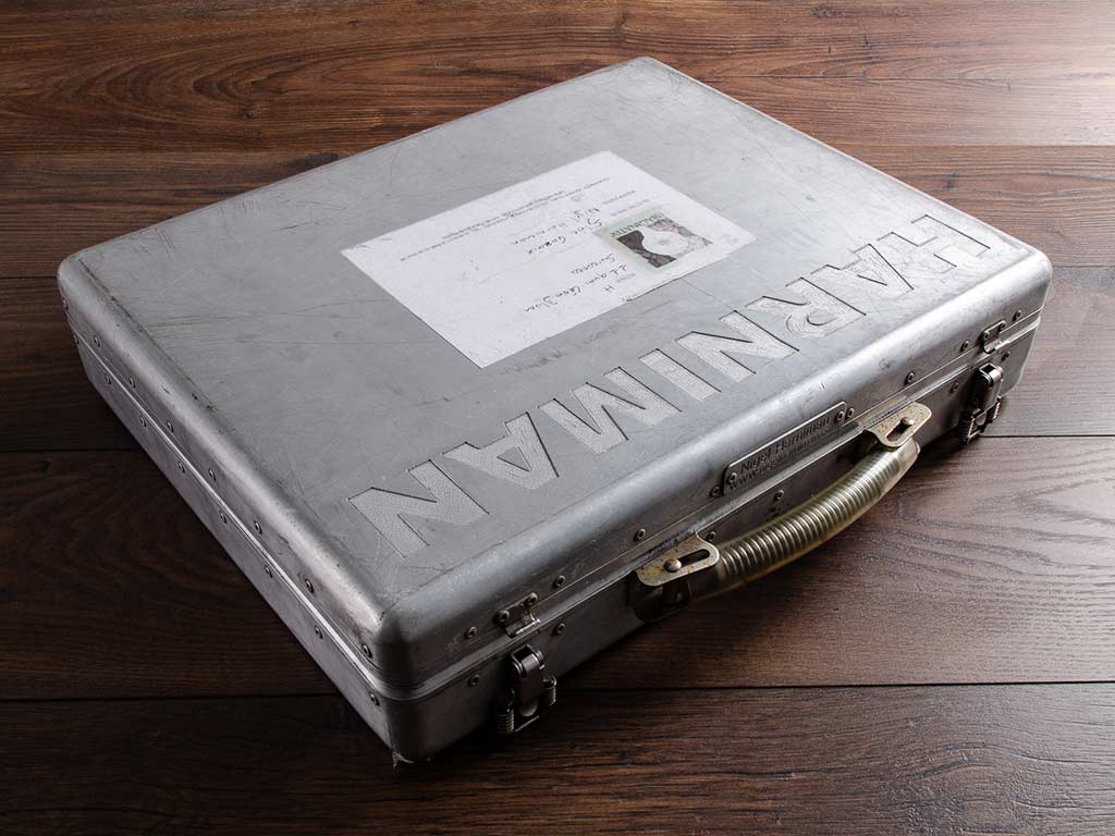 photographers metal briefcase for portfolio box