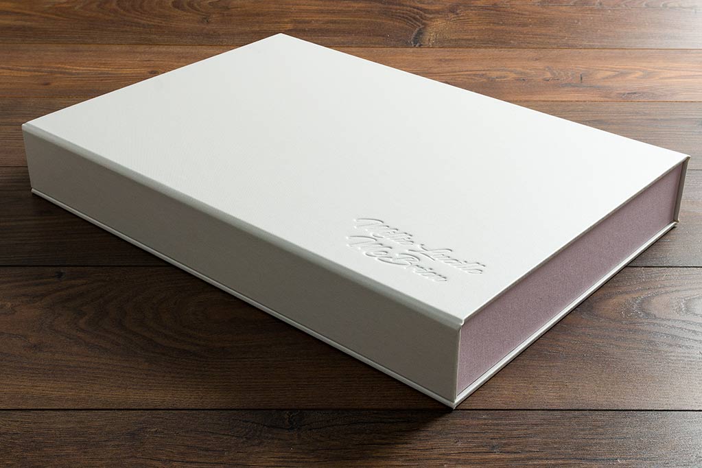 personalised clamshell box for baby keepsake album