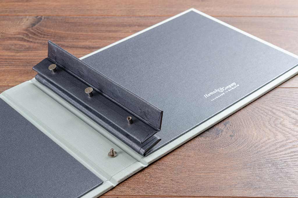 custom made pilots logbook binder with easy access screw post cover