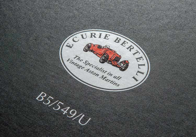 Full Colour Personalisation on classic car service history folder binder