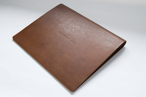 flip over format leather presentation portfolio book