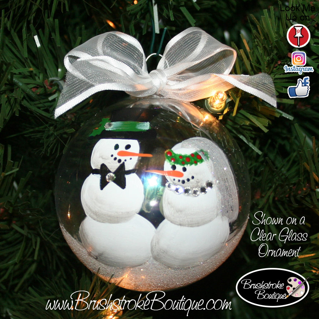 glass bride and groom christmas ornaments