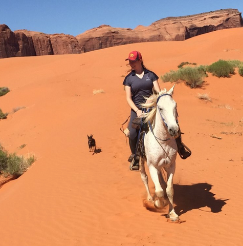 Ms. Emmert riding in Monument Valley, UT