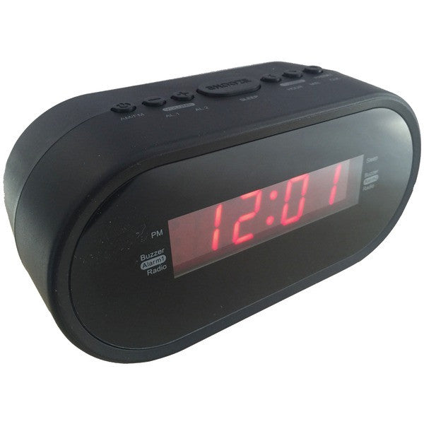 Sylvania Scr1221 0 6 Led Display Digital Alarm Clock Radio With