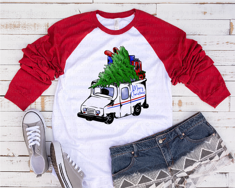 "USPS Christmas" -Ready to Press Heat Transfer/Sublimation Transfer, USPS, Postal Worker Transfer